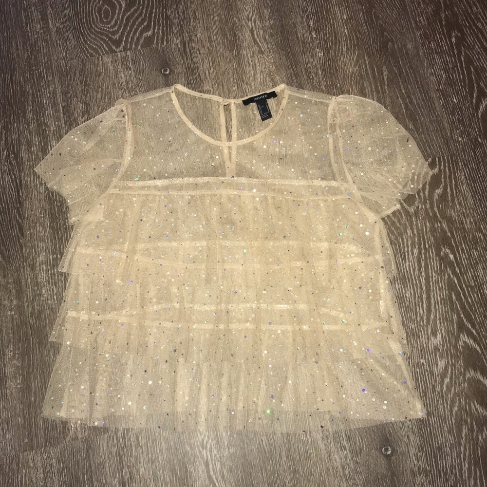 Gold Mesh glitter top ✨